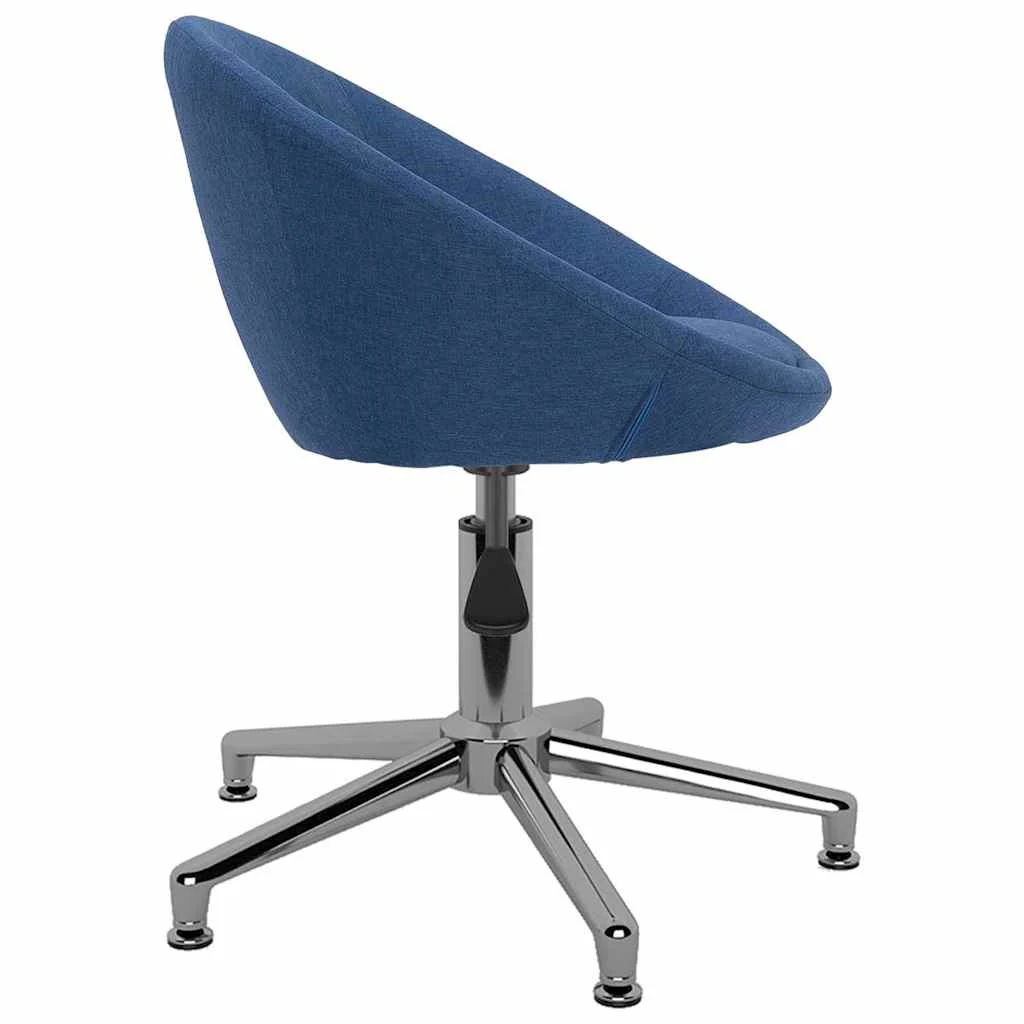 Chaise pivotante de bureau 66,5 x 58,5 x 80 cm bleu tissu – vue de détail