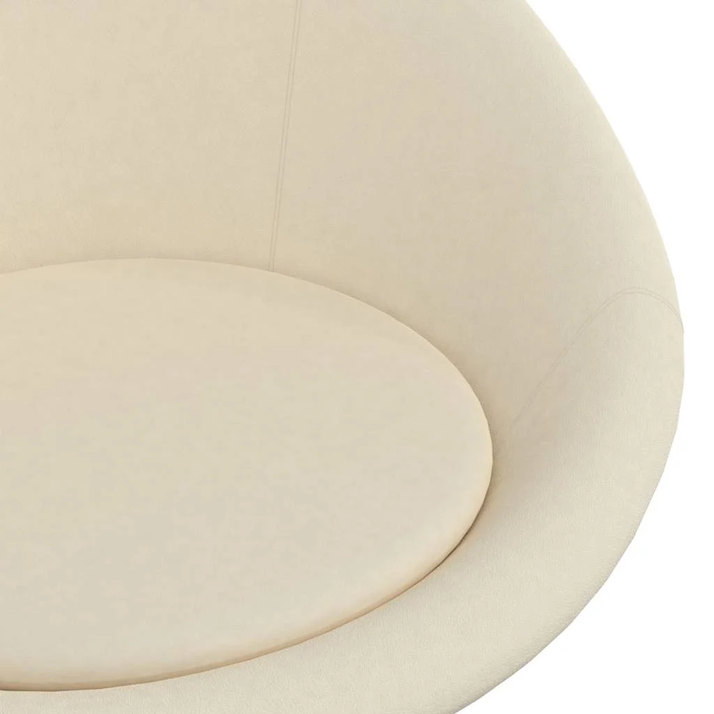 Chaise pivotante de bureau 66,5 x 58,5 x 80 cm crème velours – vue en situation