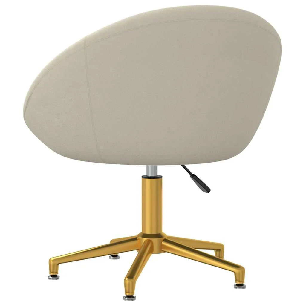 Chaise pivotante de bureau 66,5 x 58,5 x 80 cm crème velours – vue de détail