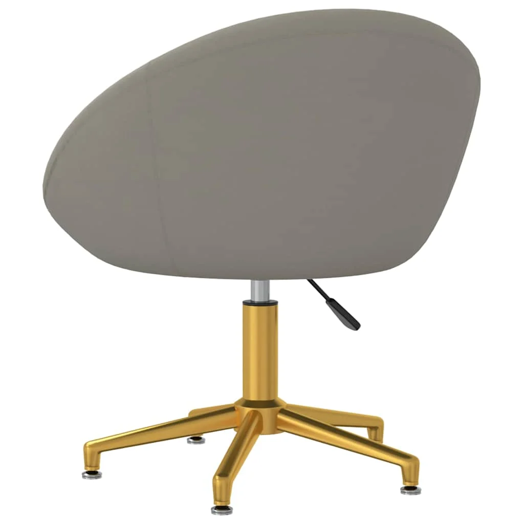 Chaise pivotante de bureau 66,5 x 58,5 x 80 cm gris clair velours – vue de détail