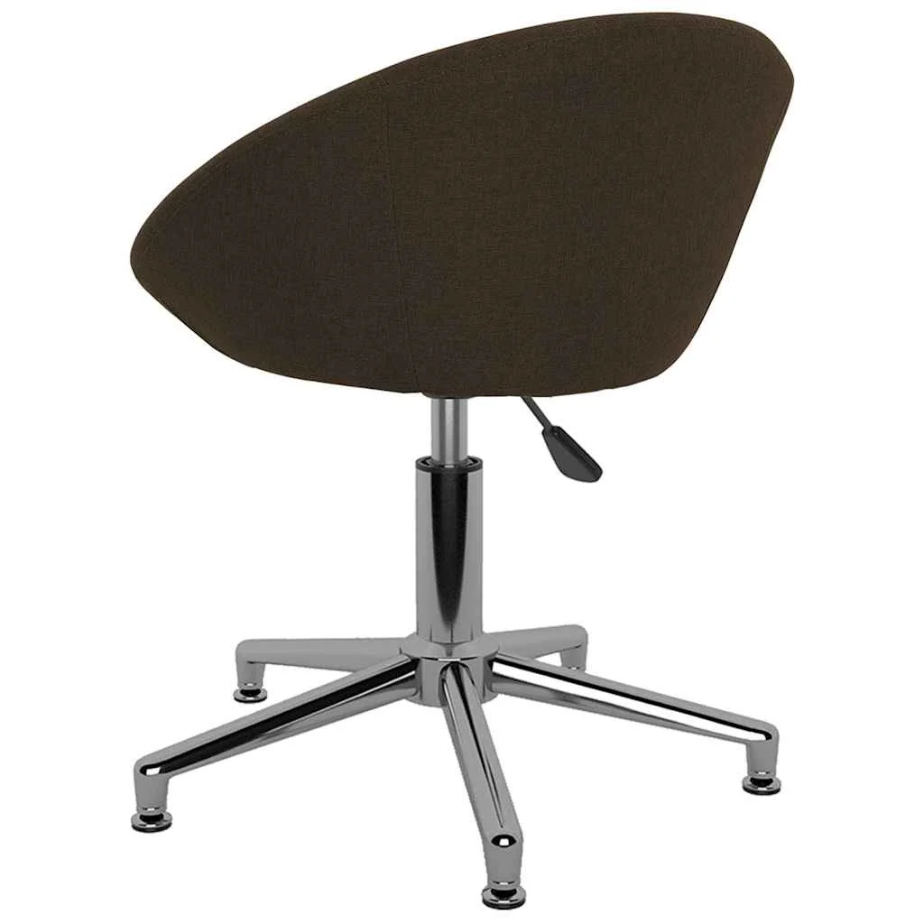 Chaise pivotante de bureau 66,5 x 58,5 x 80 cm marron foncé tissu – vue de côté