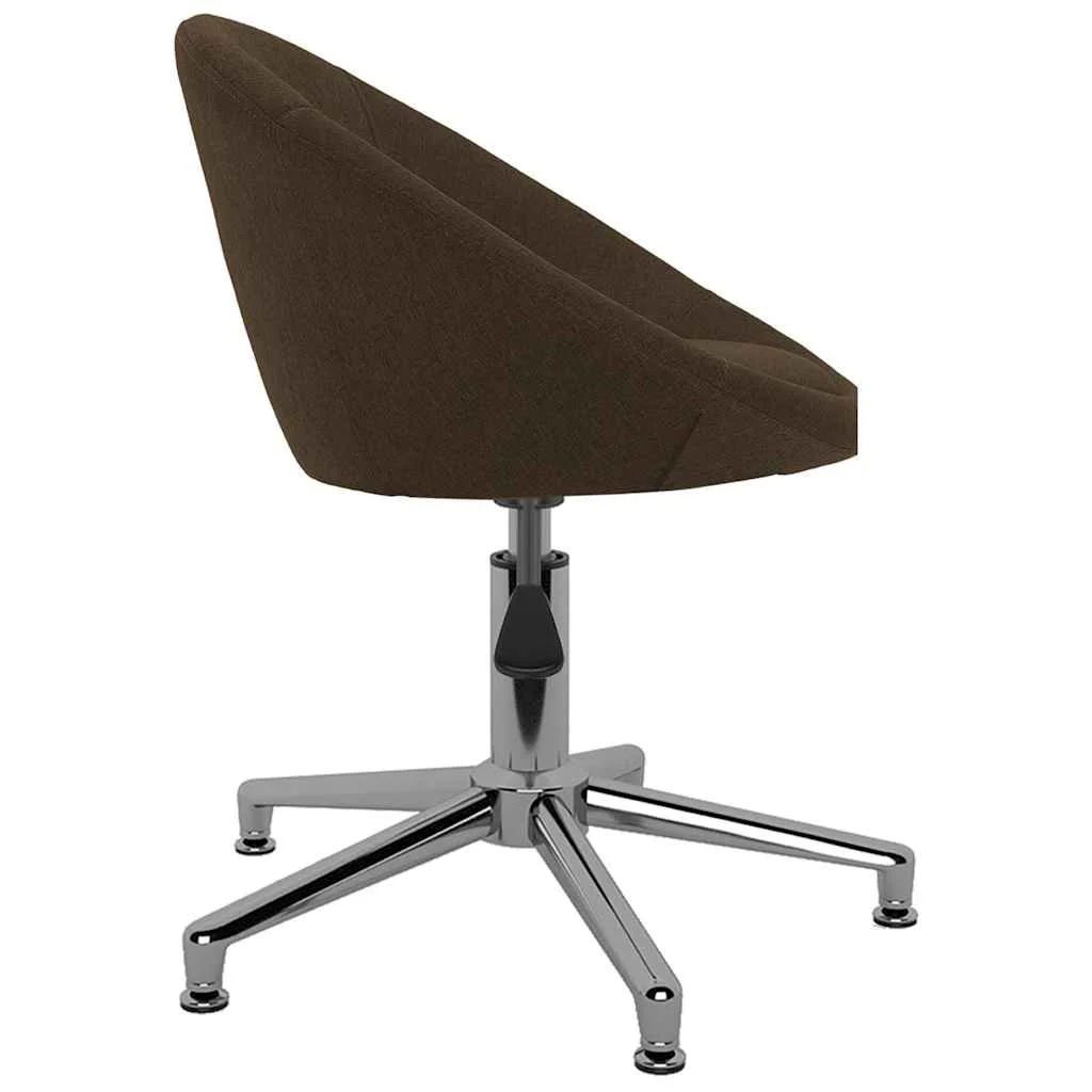 Chaise pivotante de bureau 66,5 x 58,5 x 80 cm marron foncé tissu – vue de détail