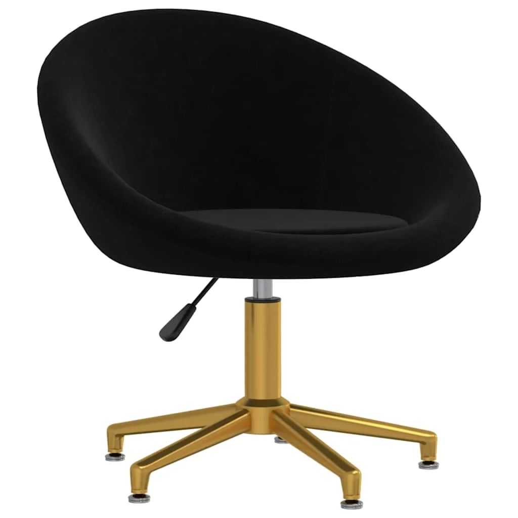 Chaise pivotante de bureau 66,5 x 58,5 x 80 cm noir velours – vue d’ensemble