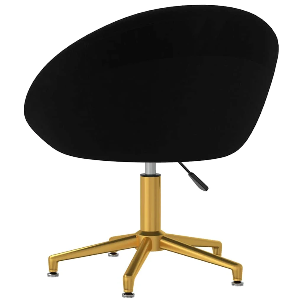 Chaise pivotante de bureau 66,5 x 58,5 x 80 cm noir velours – vue de détail