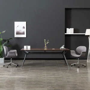 Chaise pivotante de bureau 67 x 62 x 87,5 cm gris clair tissu – vue d’ensemble