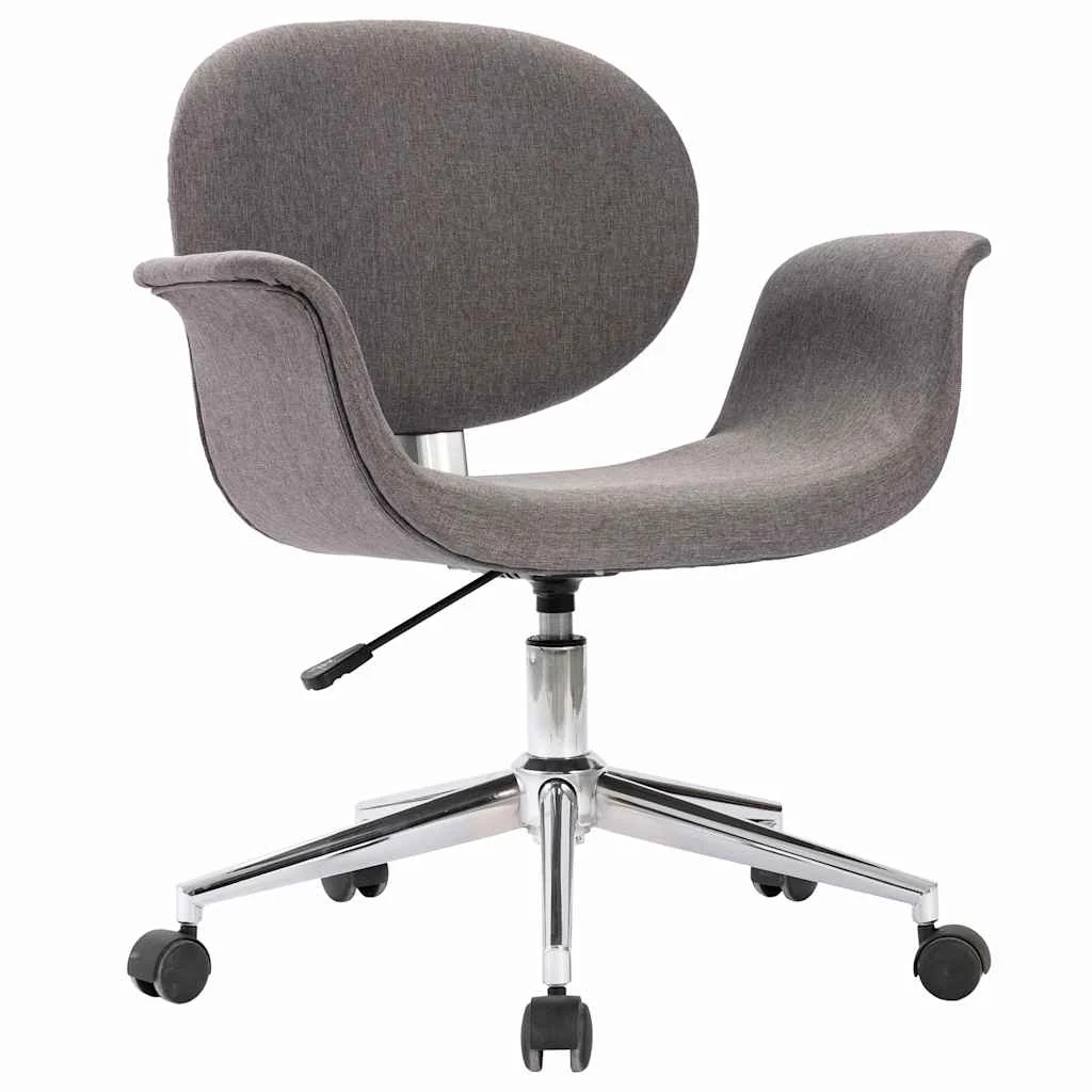Chaise pivotante de bureau 67 x 62 x 87,5 cm gris clair tissu – vue de face