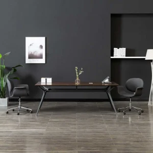 Chaise pivotante de bureau 67 x 62 x 87,5 cm gris foncé tissu – vue d’ensemble