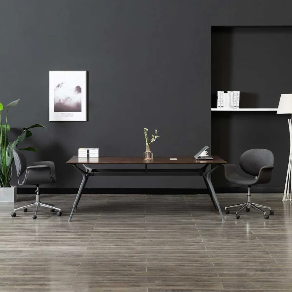 Chaise pivotante de bureau 67 x 62 x 87,5 cm gris foncé tissu – vue d’ensemble
