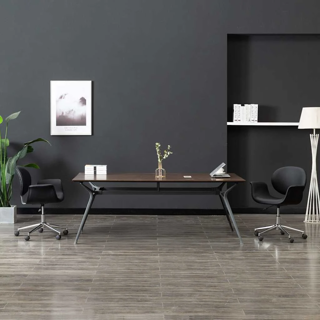 Chaise pivotante de bureau 67 x 62 x 87,5 cm noir similicuir – vue d’ensemble
