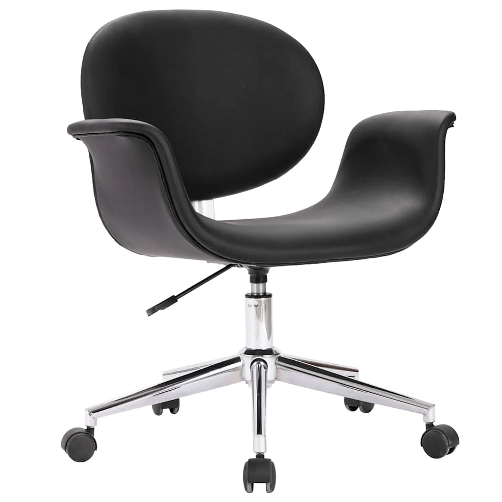 Chaise pivotante de bureau 67 x 62 x 87,5 cm noir similicuir – vue de face
