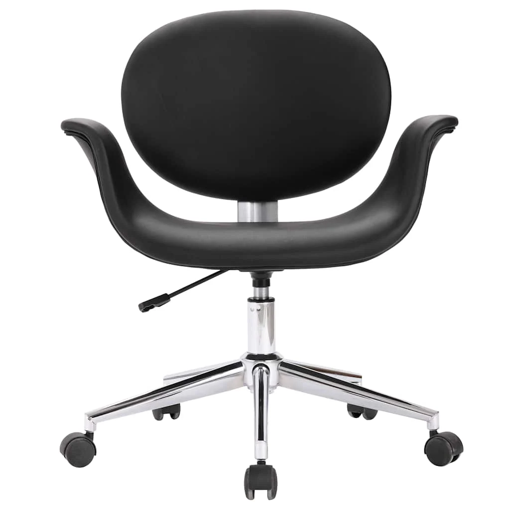 Chaise pivotante de bureau 67 x 62 x 87,5 cm noir similicuir – vue de côté