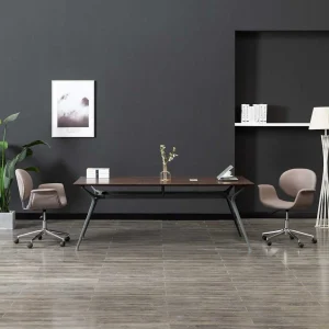 Chaise pivotante de bureau 67 x 62 x 87,5 cm taupe tissu – vue d’ensemble