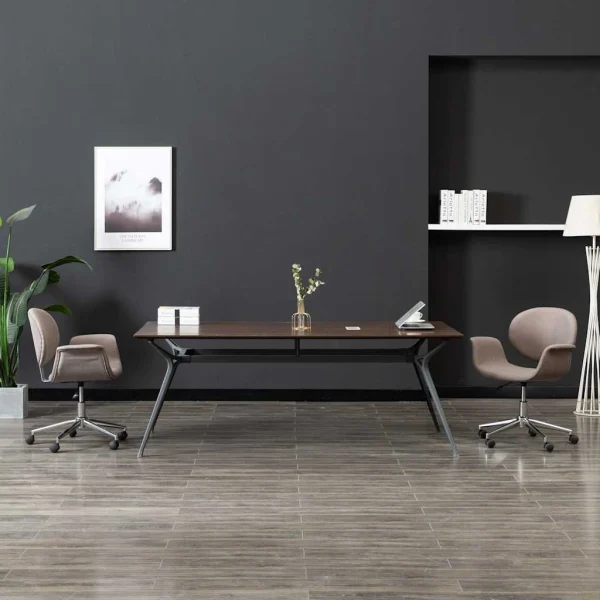 Chaise pivotante de bureau 67 x 62 x 87,5 cm taupe tissu – vue d’ensemble