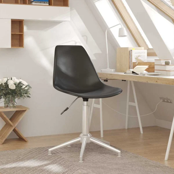 Chaise pivotante de bureau PP 46 x 59 x 82 cm gris clair métal – vue d’ensemble