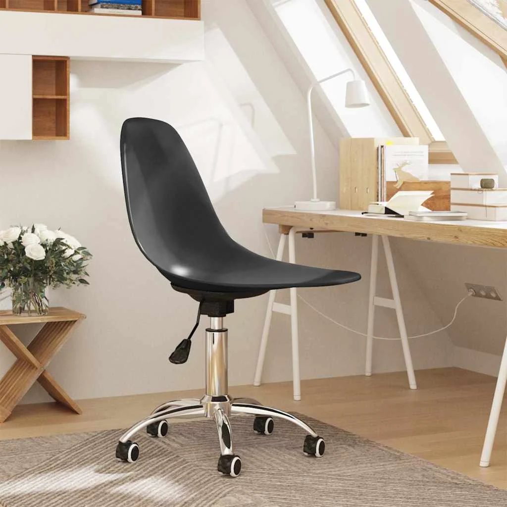 Chaise pivotante de bureau PP 46 x 59 x 88 cm gris clair métal – vue d’ensemble