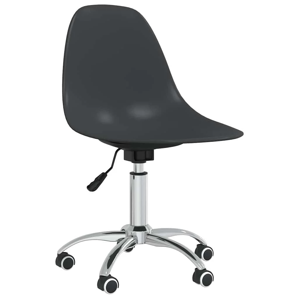 Chaise pivotante de bureau PP 46 x 59 x 88 cm gris clair métal – vue de face