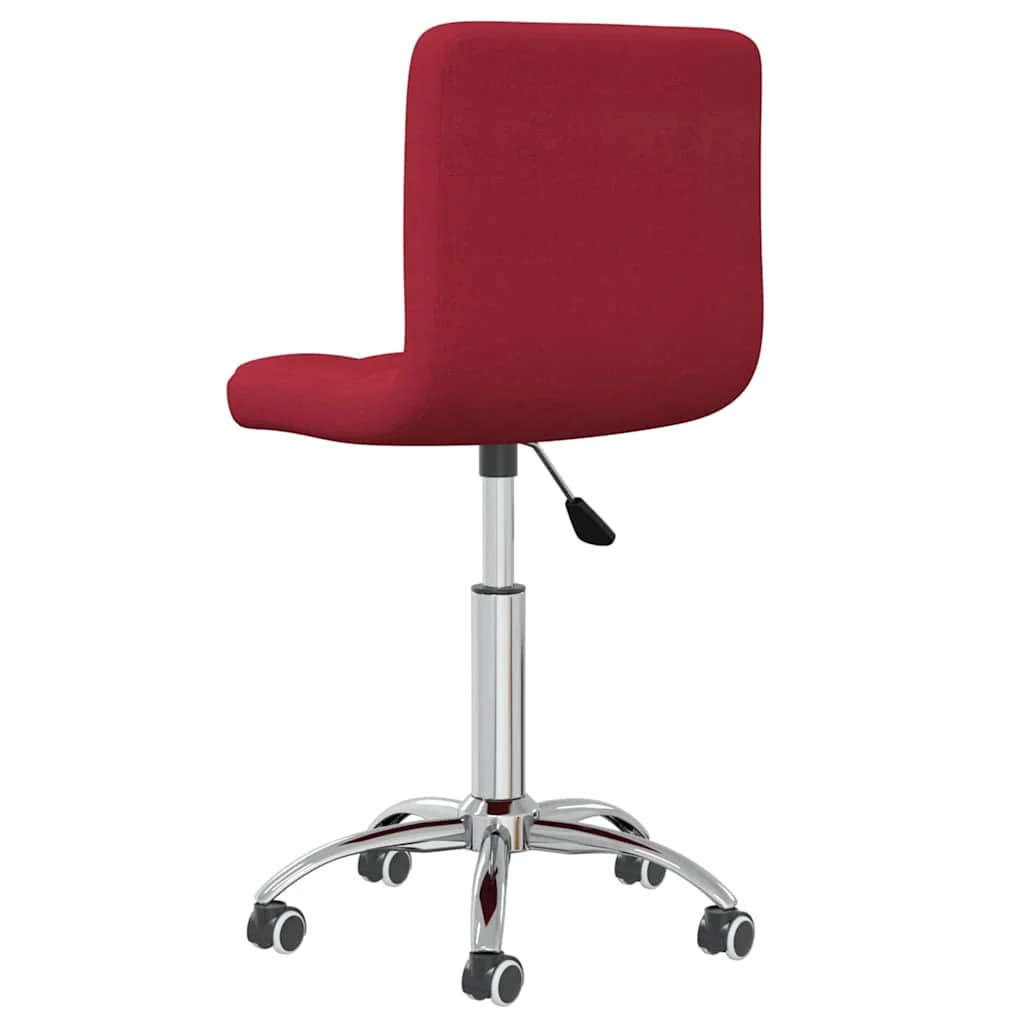 Chaise pivotante de bureau rouge bordeaux tissu – vue en situation