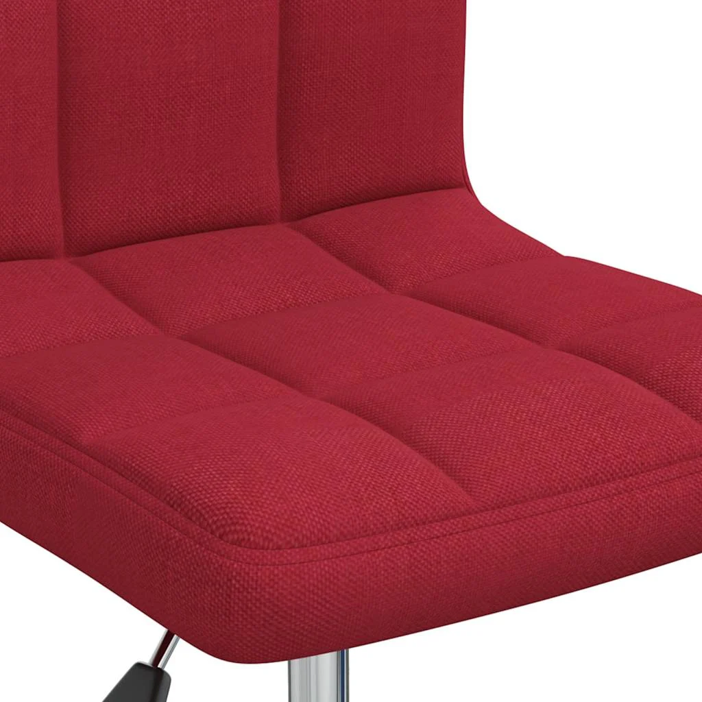 Chaise pivotante de bureau rouge bordeaux tissu – vue de dessus