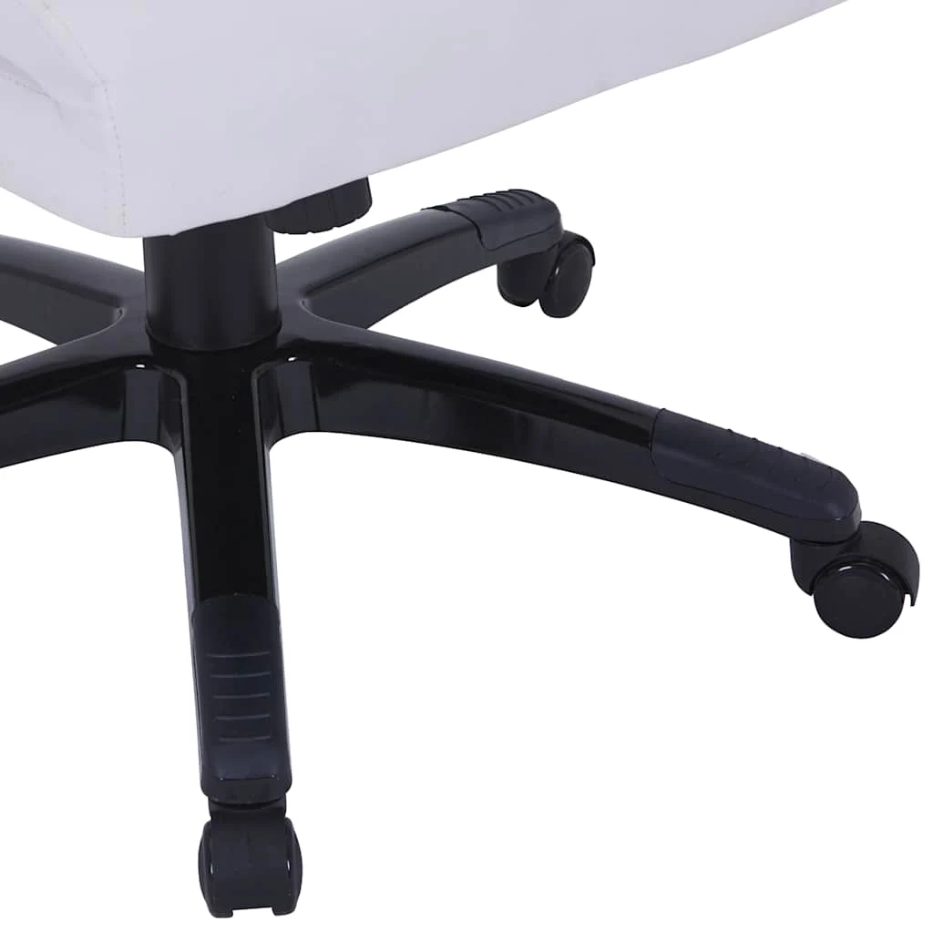 Chaise réglable pivotante 68 x 74 x 128 cm blanc similicuir – vue en situation