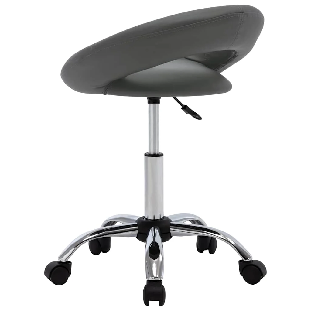 Chaise de travail roulante 46 x 43 x 66 cm gris similicuir – vue de détail