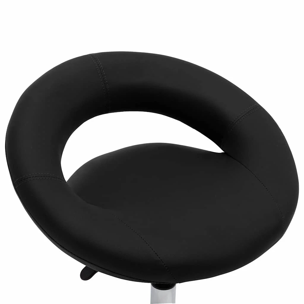 Chaise de travail roulante 46 x 43 x 66 cm noir similicuir – vue en situation