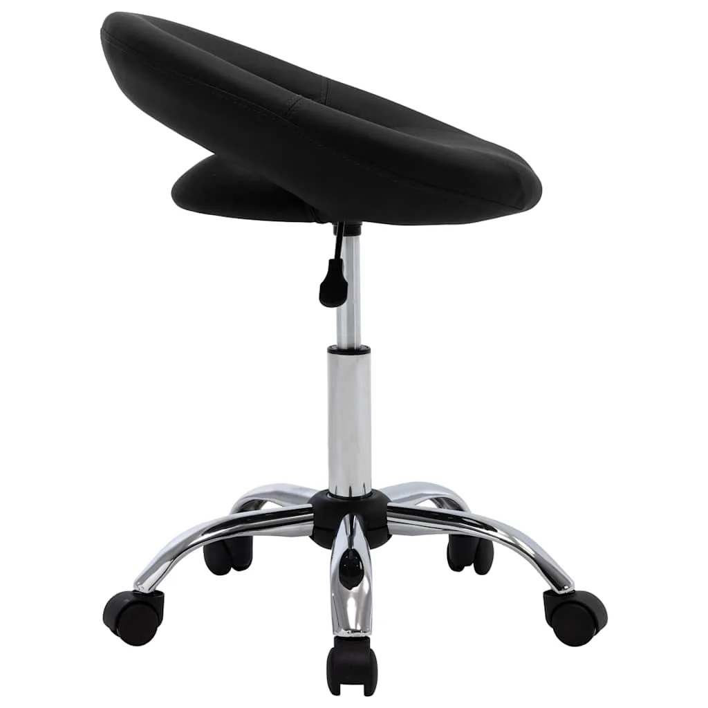 Chaise de travail roulante 46 x 43 x 66 cm noir similicuir – vue de détail