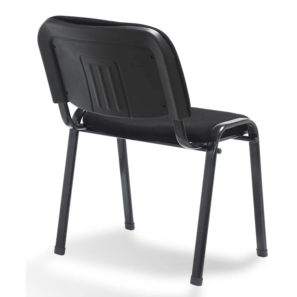 Chaises de bureau empilables lot de 4 54 x 59 x 78 cm noir tissu – vue de détail