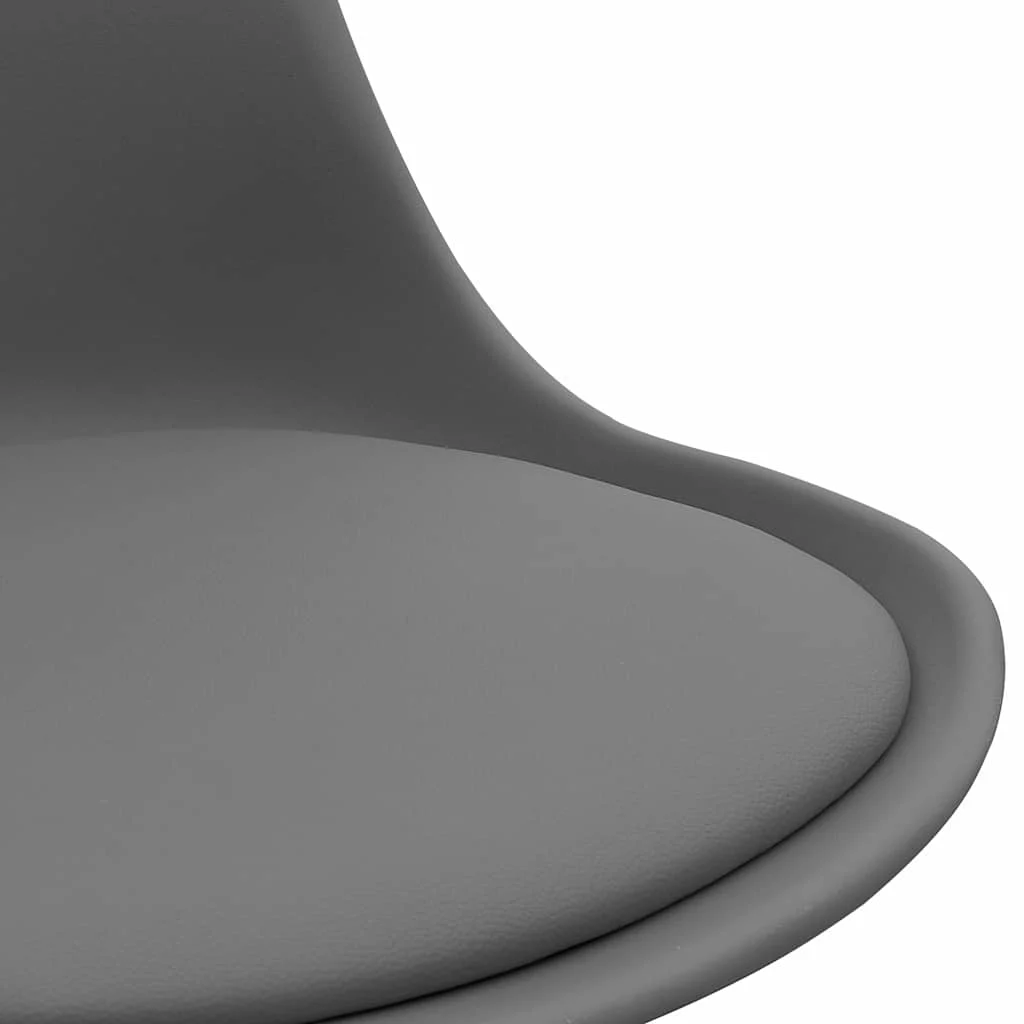 Chaises de bureau lot de 2 48 x 48 x 93 cm gris similicuir – vue en situation