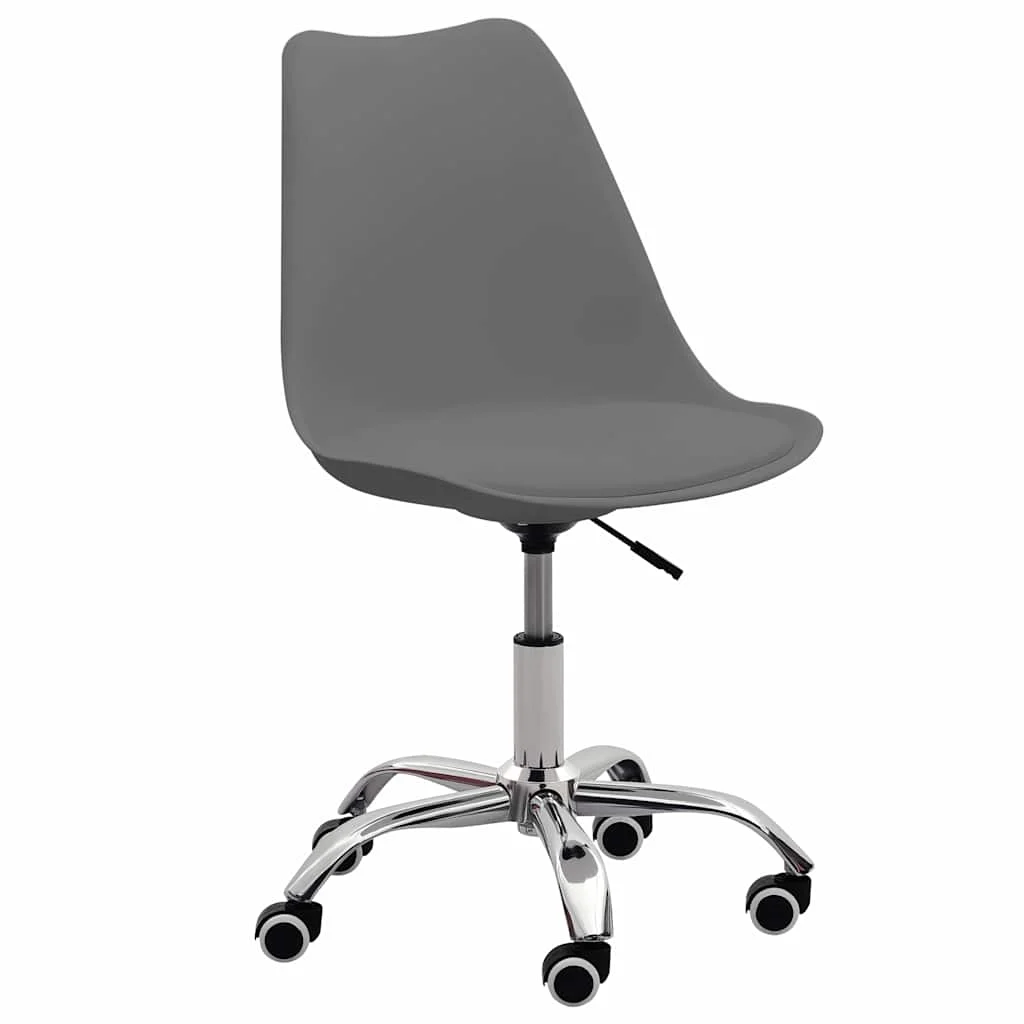 Chaises de bureau lot de 2 48 x 48 x 93 cm gris similicuir – vue de face