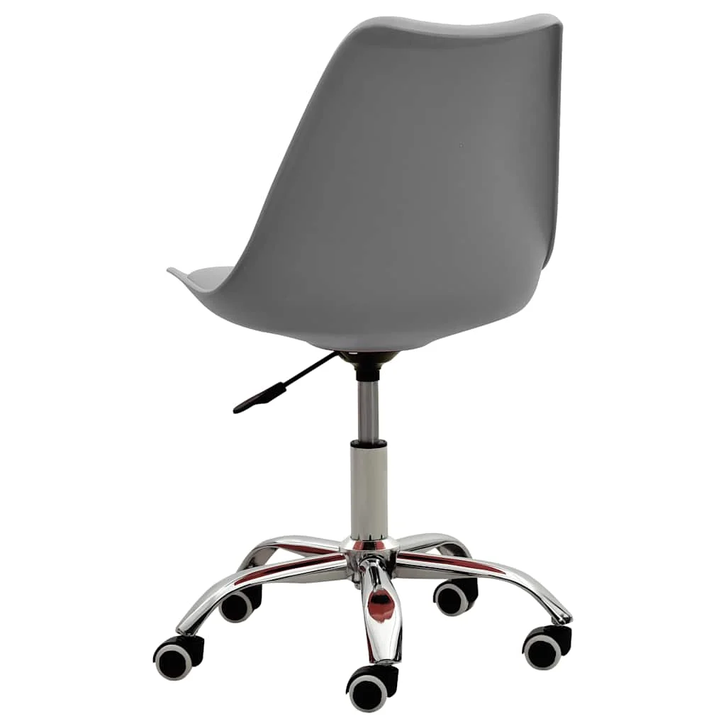 Chaises de bureau lot de 2 48 x 48 x 93 cm gris similicuir – vue de détail
