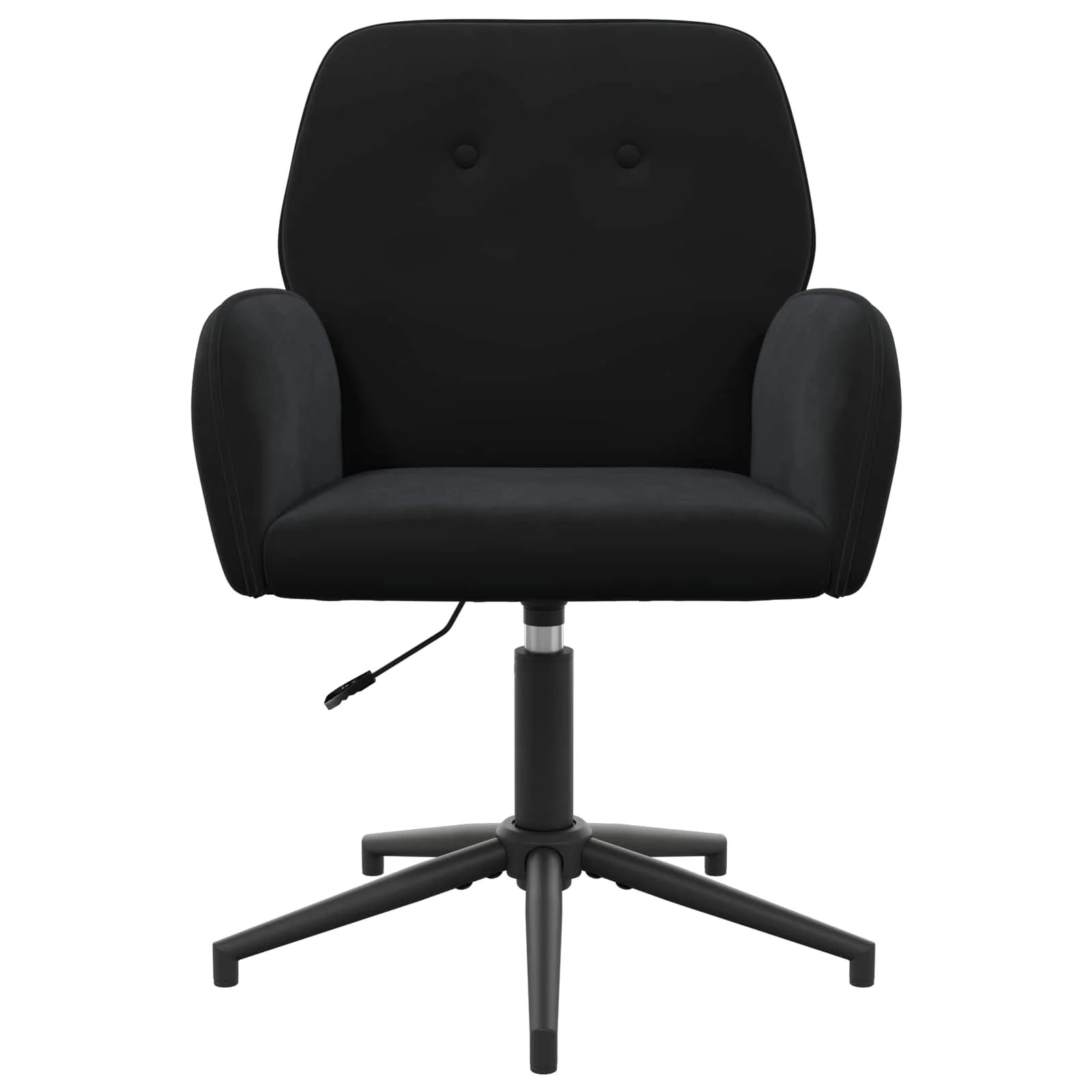 Chaises de bureau pivotantes lot de 2 54 x 55 x 90 cm noir velours – vue de côté