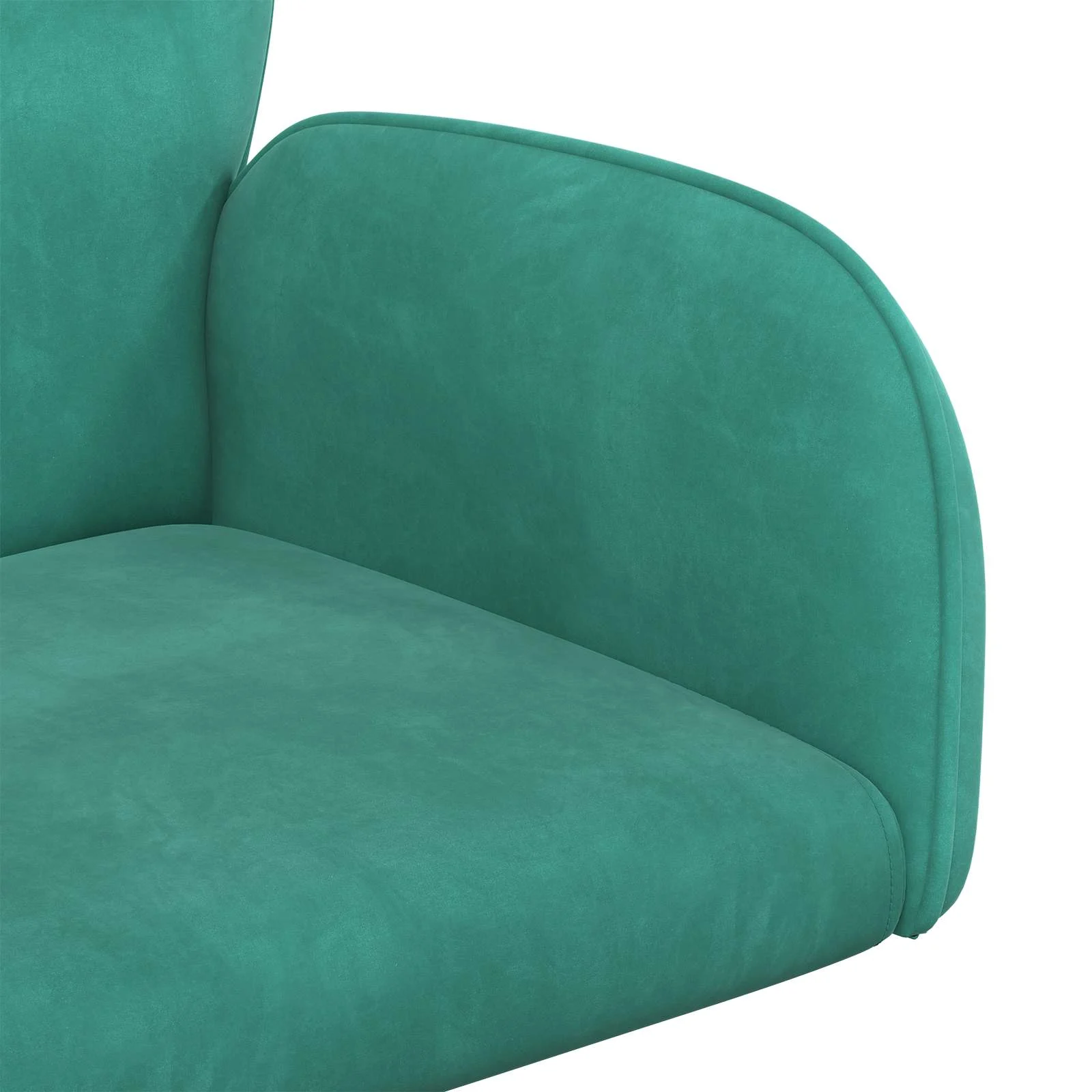 Chaises de bureau pivotantes lot de 2 54 x 55 x 90 cm turquoise velours – vue de dessus