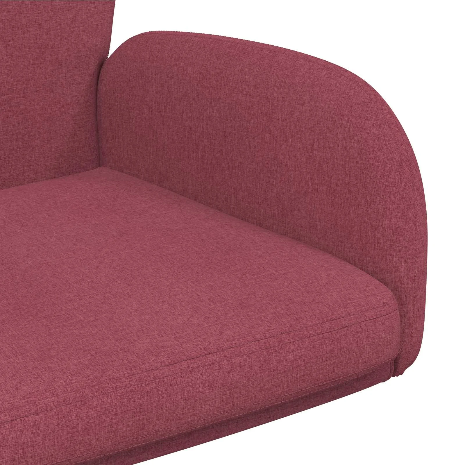 Chaises de bureau pivotantes lot de 2 54 x 58 x 90 cm bordeaux tissu – vue de dessus