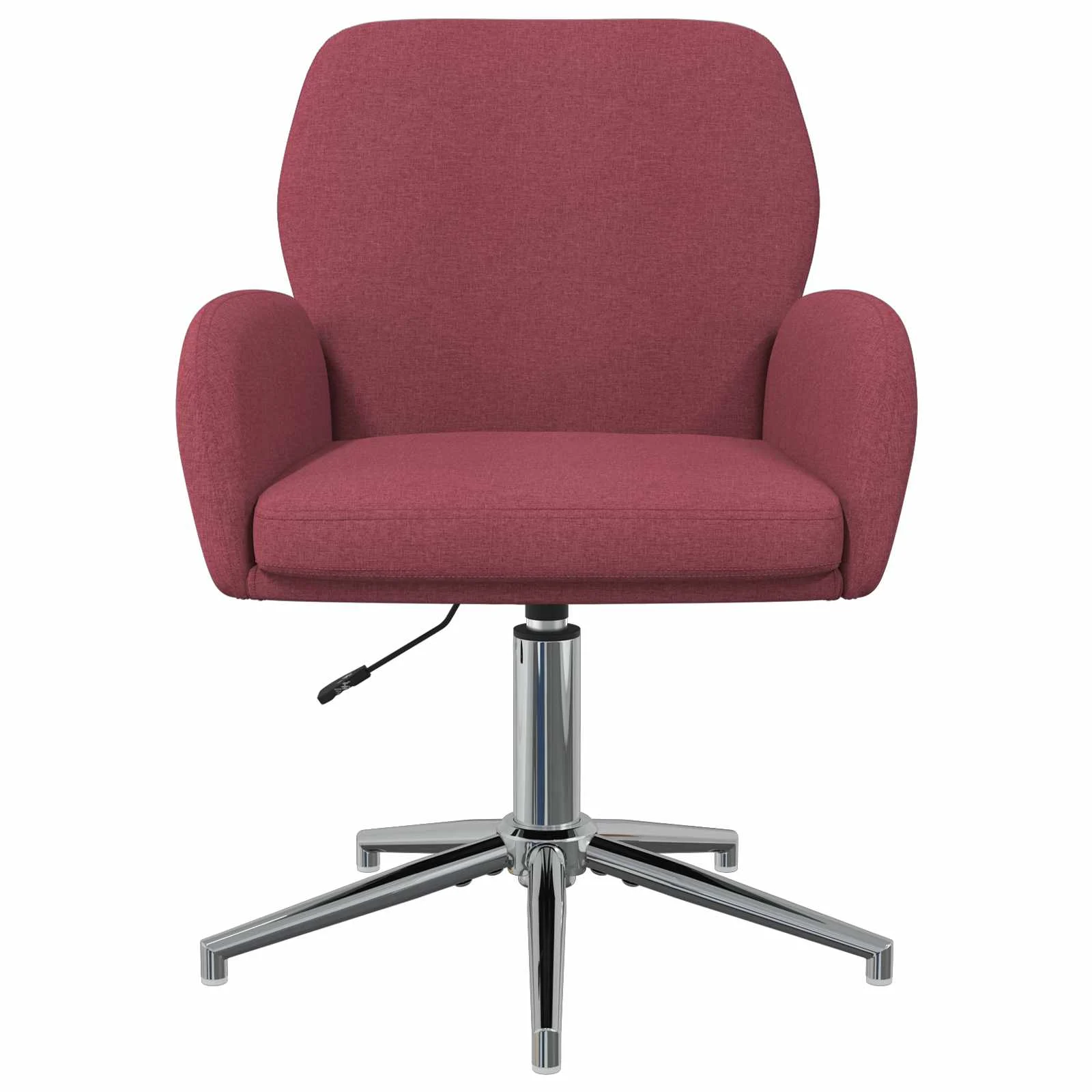 Chaises de bureau pivotantes lot de 2 54 x 58 x 90 cm bordeaux tissu – vue de côté