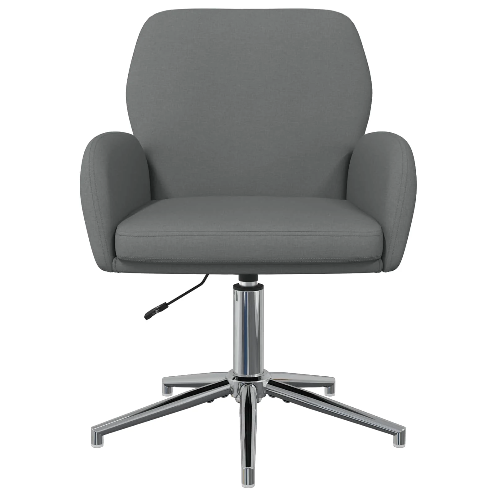 Chaises de bureau pivotantes lot de 2 54 x 58 x 90 cm gris foncé tissu – vue de côté