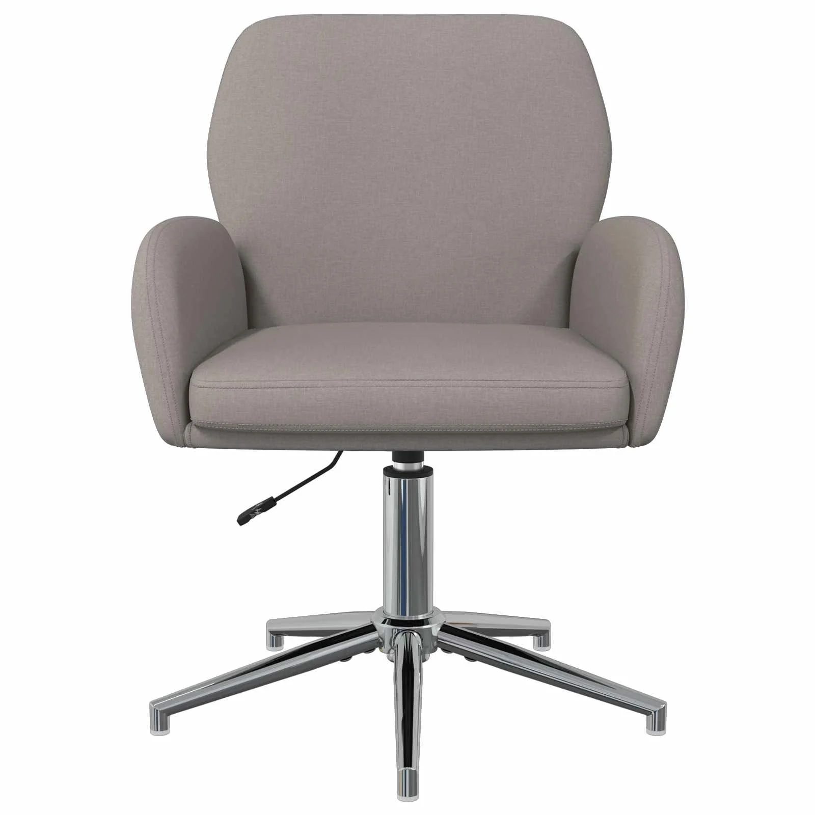 Chaises de bureau pivotantes lot de 2 54 x 58 x 90 cm taupe tissu – vue de côté