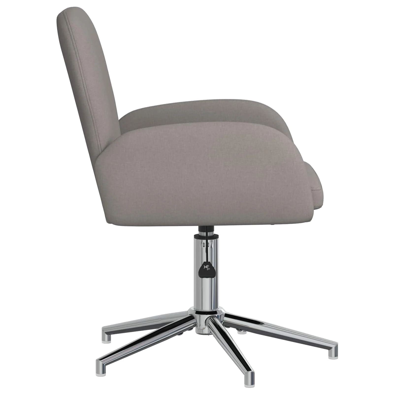 Chaises de bureau pivotantes lot de 2 54 x 58 x 90 cm taupe tissu – vue de détail