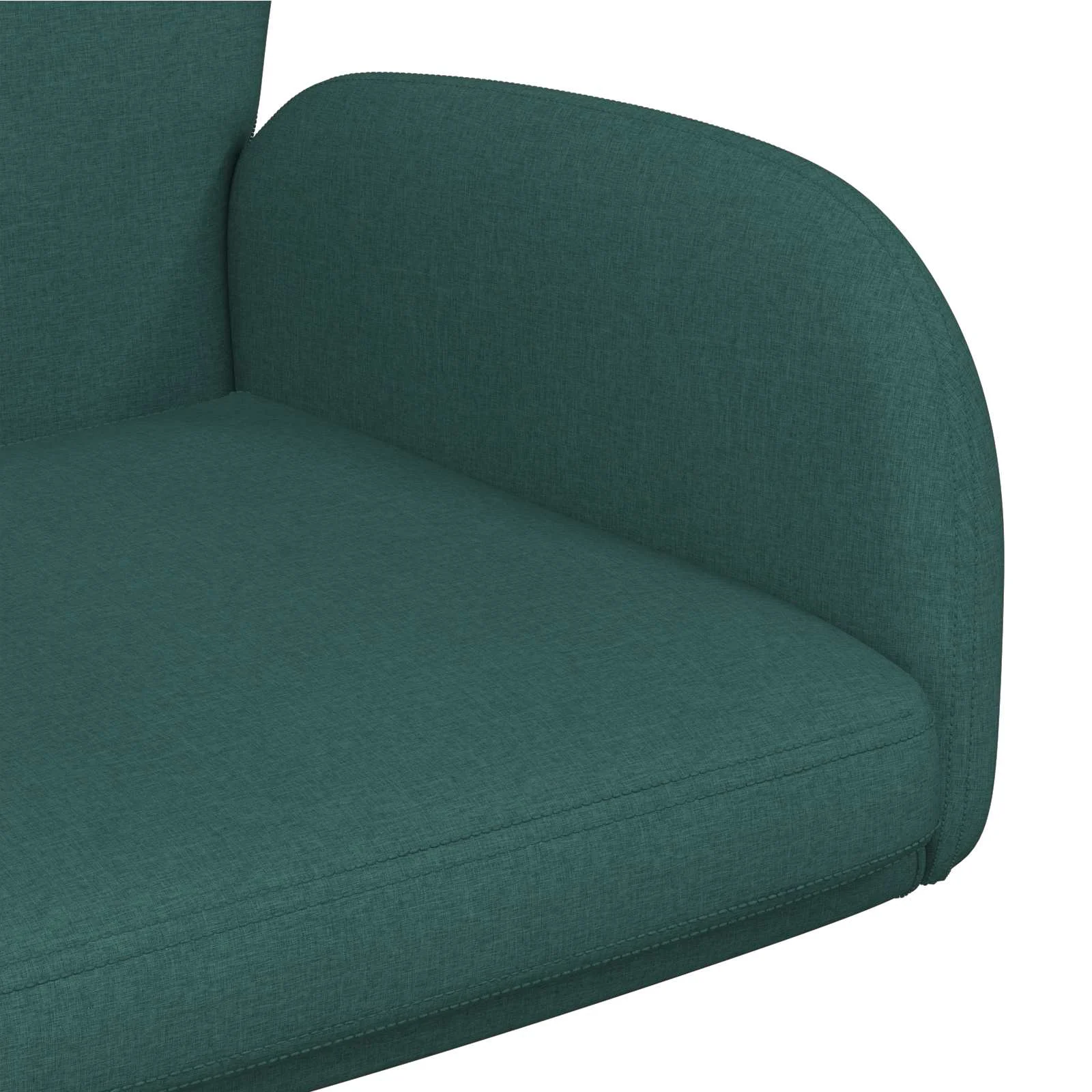 Chaises de bureau pivotantes lot de 2 54 x 58 x 90 cm vert foncé tissu – vue de dessus