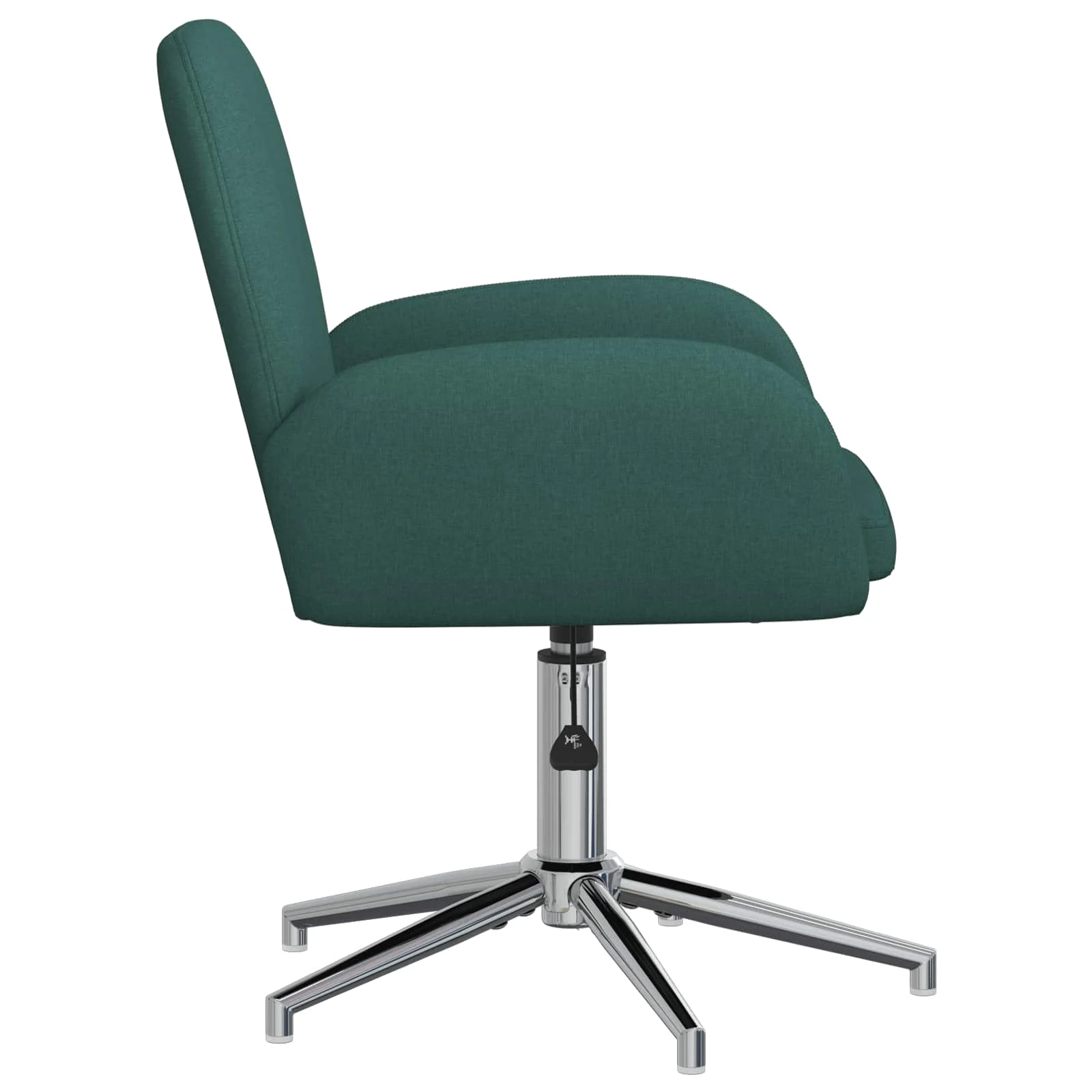 Chaises de bureau pivotantes lot de 2 54 x 58 x 90 cm vert foncé tissu – vue de détail