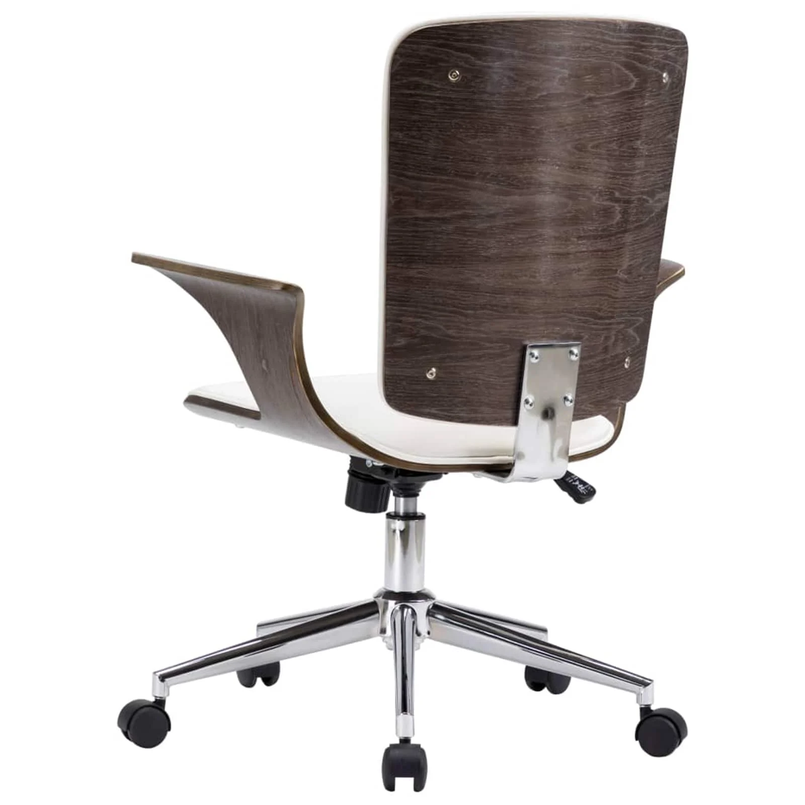 Chaises de bureau pivotantes lot de 2 69 x 61 x 104 cm blanc similicuir – vue en situation