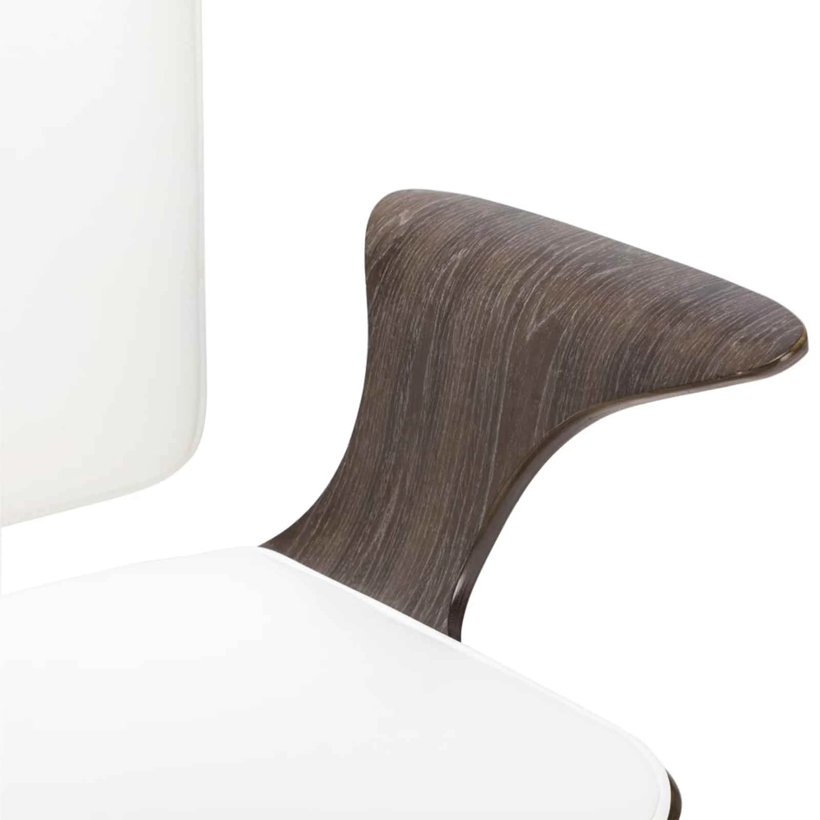 Chaises de bureau pivotantes lot de 2 69 x 61 x 104 cm blanc similicuir – vue de dessus