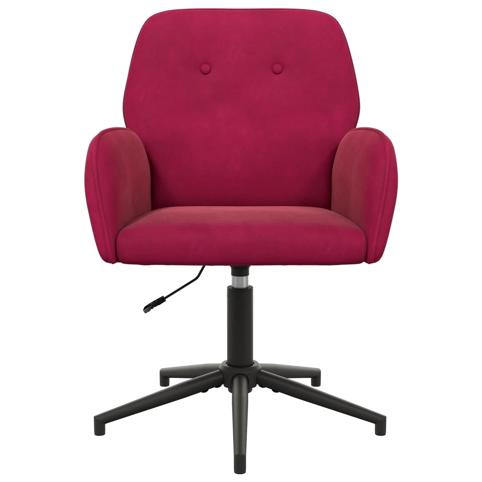 Chaises de bureau pivotantes lot de 4 54 x 55 x 90 cm bordeaux velours – vue de côté