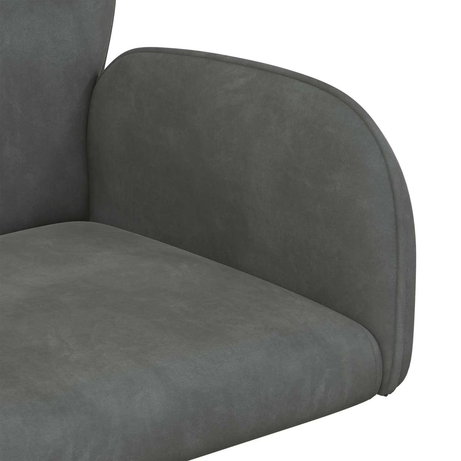 Chaises de bureau pivotantes lot de 4 54 x 55 x 90 cm gris foncé velours – vue de dessus