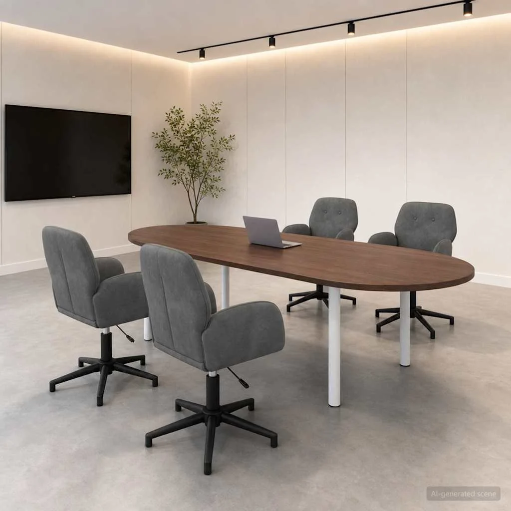 Chaises de bureau pivotantes lot de 4 54 x 55 x 90 cm gris foncé velours – vue d’ensemble