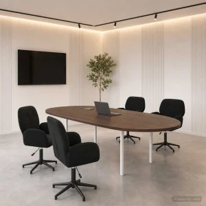 Chaises de bureau pivotantes lot de 4 54 x 55 x 90 cm noir velours – vue d’ensemble