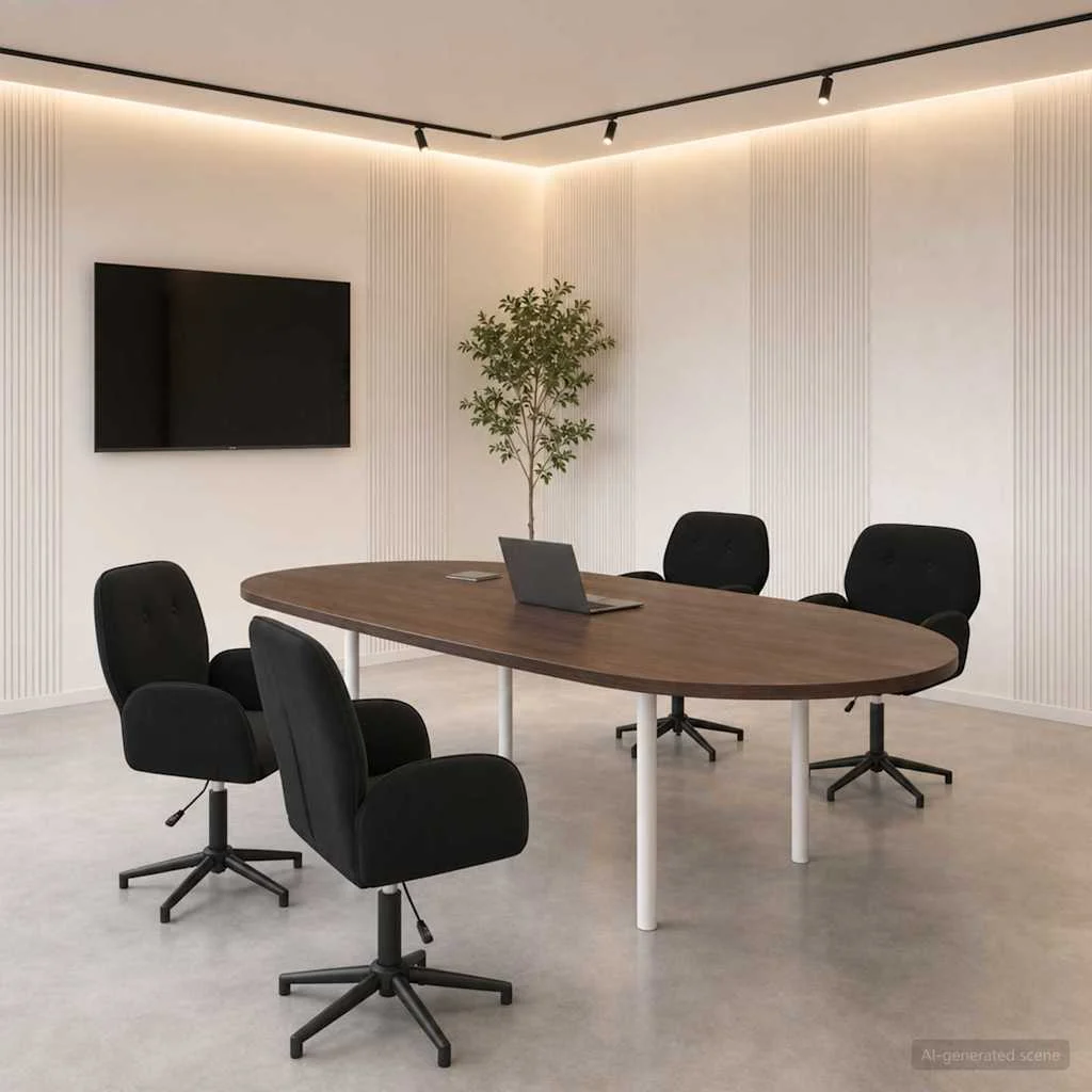 Chaises de bureau pivotantes lot de 4 54 x 55 x 90 cm noir velours – vue d’ensemble