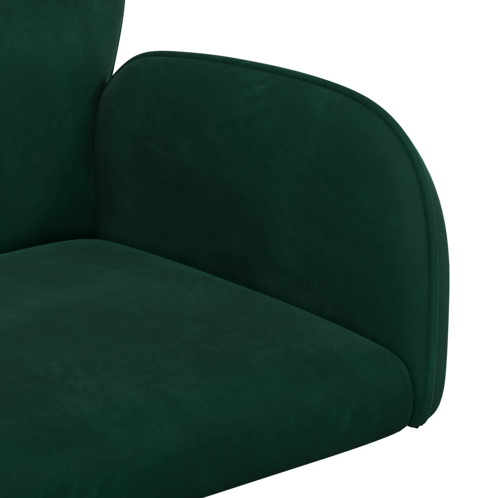 Chaises de bureau pivotantes lot de 4 54 x 55 x 90 cm vert foncé velours – vue de dessus