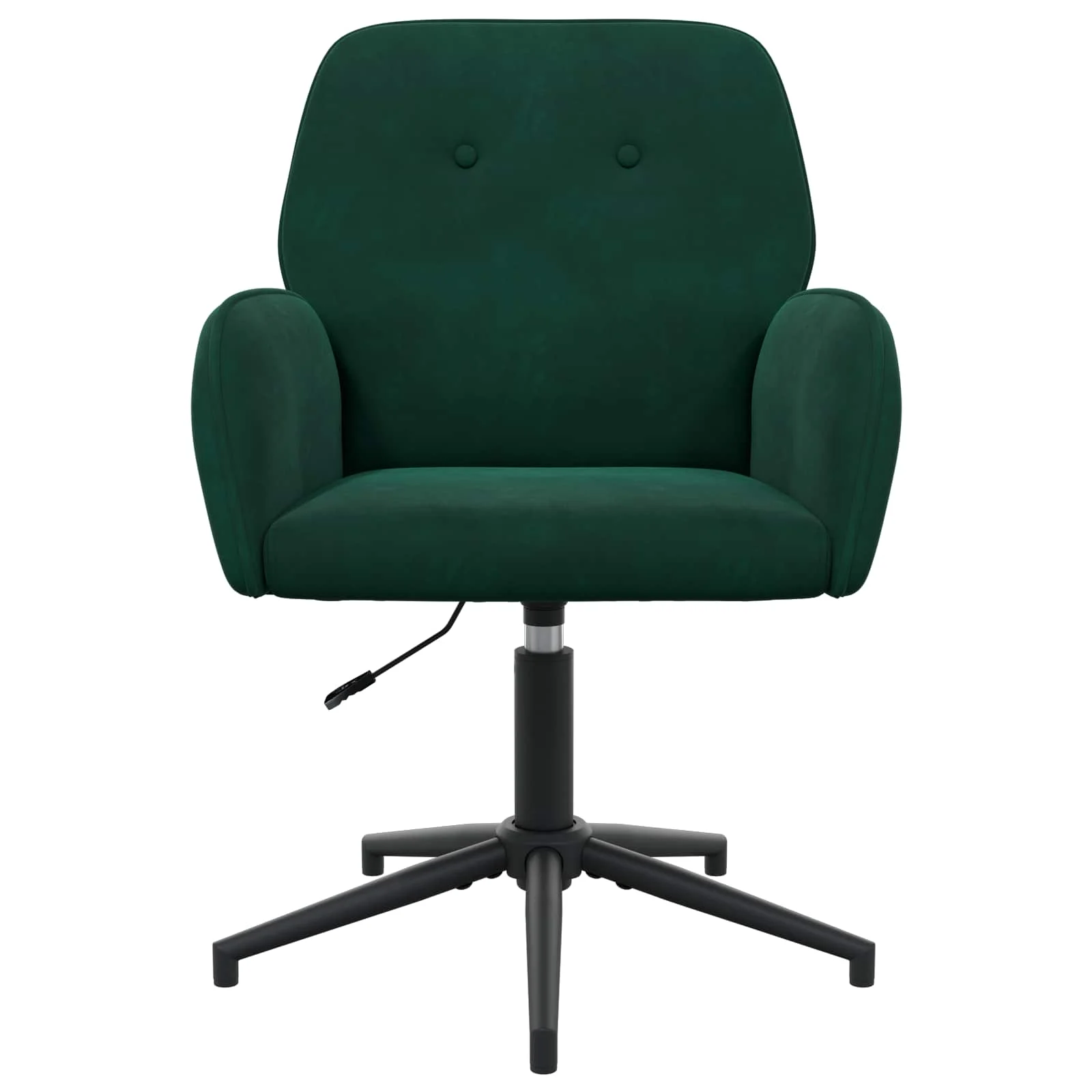 Chaises de bureau pivotantes lot de 4 54 x 55 x 90 cm vert foncé velours – vue de côté