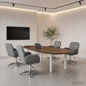 Chaises de bureau pivotantes lot de 4 54 x 58 x 90 cm gris foncé tissu – vue d’ensemble