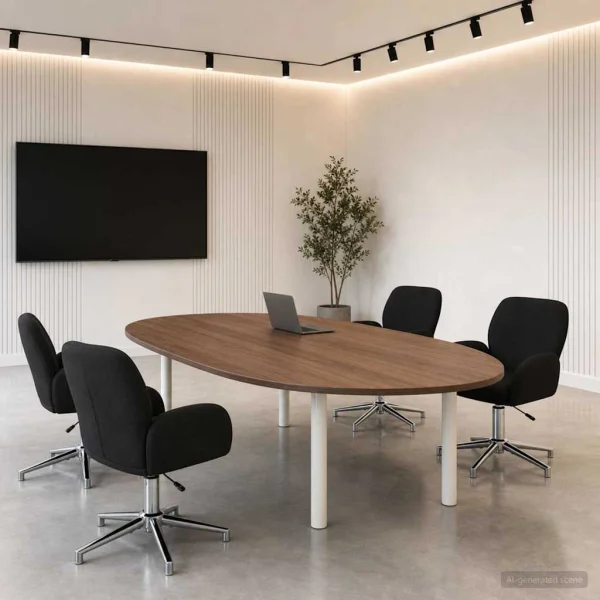 Chaises de bureau pivotantes lot de 4 54 x 58 x 90 cm noir tissu – vue d’ensemble